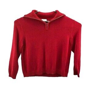 Red Studio Works Partial Zip Women's Size 2X Long Sleeve Sweater